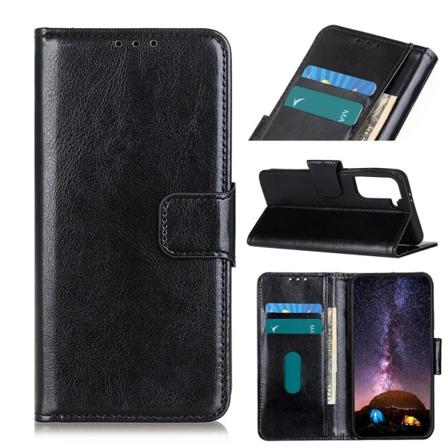 Samsung Galaxy S21 - Crazy Horse Fodral - Svart Black Svart