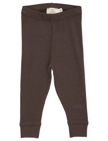 Copenhagen Colors Modal Rib Leggings - Brown - 80