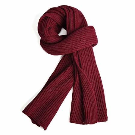 Varmt efterår og vintersjal, unisex ren farve vinterhals varm strik garn sjal