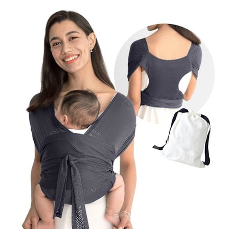 Baby Wrap Bæreseler, Lett Baby Carrier Sling Wearable, Håndfri Baby Carrier Slings Nyfødt Til Småbarn Myk & Pustende