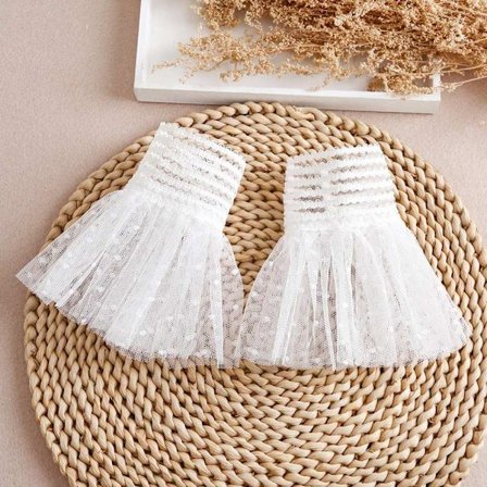 1Pair Fake Sleeve Irrotettavat hihansuut VALKOINEN