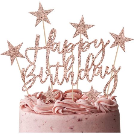 Födelsedagstårta Dekorationskit, Ballong Tårtdekoration, Grattis på födelsedagen