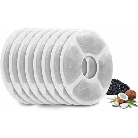 8 filtre til katte- og hundefontæne, kattefontænefiltre, kæledyrsfontæne-erstatningsfiltre med harpiks og aktivt kul