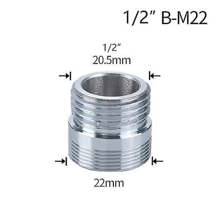 Vattenkran Koppling 1/2 Till M16 M18 M20 M22 M24 M28 Gänganslutning Konvertering Reparation Kran Adapter För Bubblare Kök Badrum