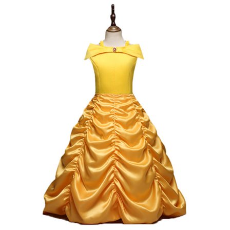 Girls Beauty and the Beast Belle Princess Dress Cosplay Dress W