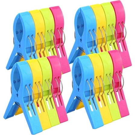 16 st - 11,7*7*3,2 cm - vindskyddsklämma - stora klämmor - handduksklämmor - stora klädnypor