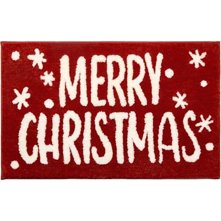 Mjuk Röd Badrumsmatta, Halkfri Mikrofiber, Maskintvättbar, 20 "