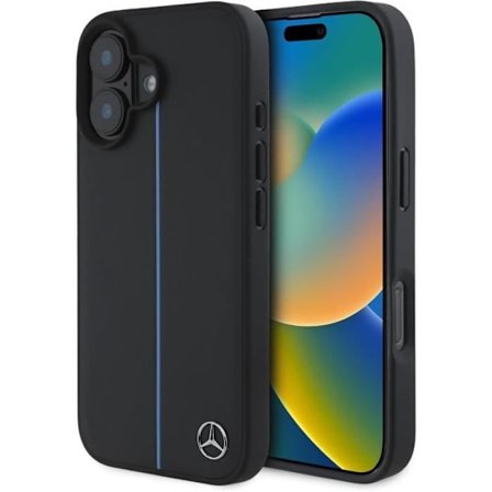 Puhelinpuhelin - CG MOBILE - iPhone 16 - Sininen nahka - Yhteensopiva MagSafe - Ergonominen muotoilu