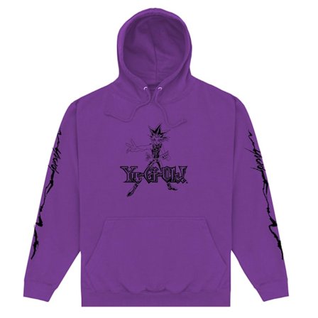 Yu-Gi-Oh! Unisex Adult Outline Hoodie L Lila