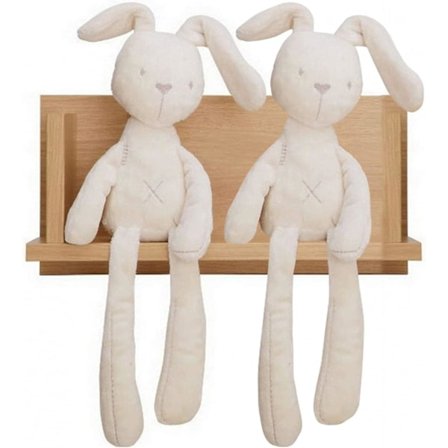 2 Pakke Kanin Kosedyr Leker, Påske Plysj Kanin Sovende Dukke Plysj Leker Myk Bomullsfyll, Jenters Første Venn Gaver til Bursdag