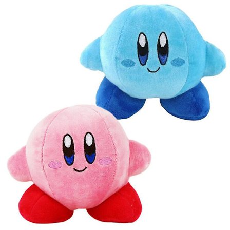 2 st 15 cm Nintendo Game Kirby Plyschdocka Blå Rosa Mjuk Fylld Djurleksak Barnpresent