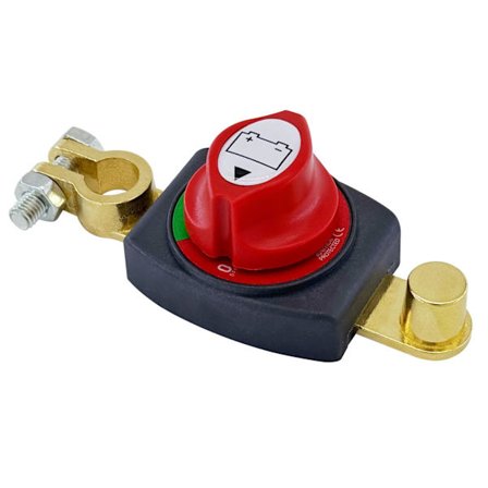 Batterifrånkopplare för toppmontering, 12-24 V Batteribrytare Huvudströmbrytare Frånkopplingsisolator för bil, fordon, husbil och båt