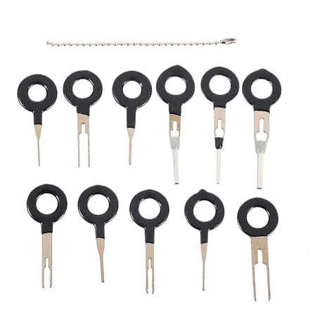 11-delt sett med verktøy for fjerning av terminaler, bil elektrisk kabelklemme sett