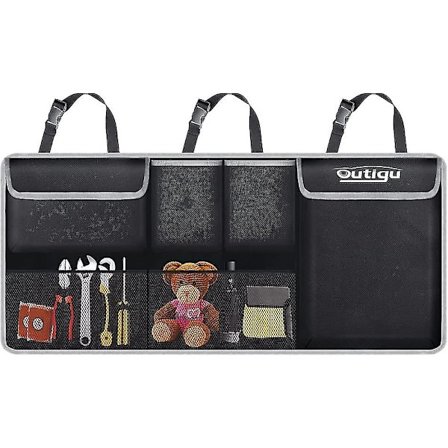 Bil Bagagerums Organisatorer og Opbevaring, Hængende Foldbar Bil Bagagerums Opbevaring Fire Lommer Med Super Kapacitet, Bil Bagsæde Bagagerums 