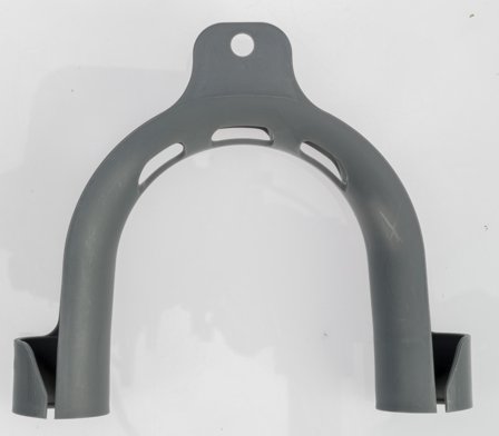 Nordic Quality Plastic hook for outlet hose, Grey