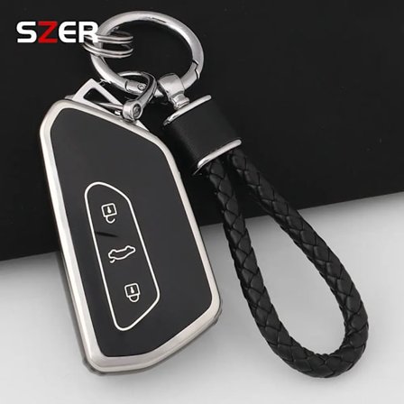 TPU Bil Fjernbetjening Nøgle Etui Cover Til Volkseagen VW Golf 8 MK8 GTI GTD R ID.3 ID.4 2020 Cupra Nøglering Auto Interiør Tilbehør