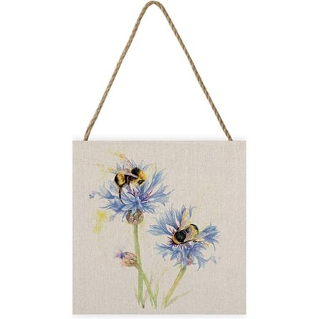 Jane Bannon Bin på Kornblommor Träskylt En Storlek Flerfärgad