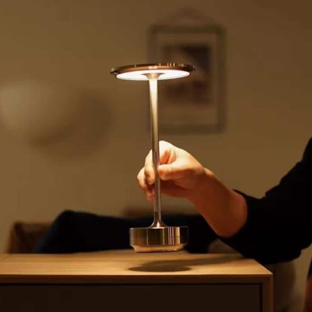 LED bordlampe m/touch & genopladelig funktion