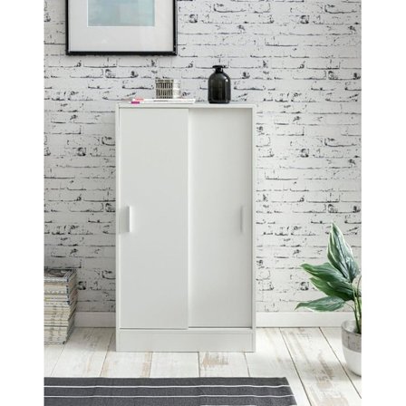 Rootz arkivskåp trä 60 x 107,5 x 28,5 cm vit - Design multifunktionsskåp - Kontorsskåp Modernt - Byrå Hallmöbler - Sideboard hall byrå - Litet förvari