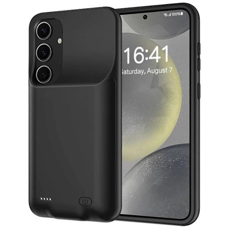 För Samsung Galaxy S24 10000mAh Externt Batteri TPU+ABS Laddningsfodral med LED-Indikatorer