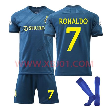 23-24 Ronaldo 7 Saudi League Riyadh Victory Bortedrakt Ny sesong Siste Voksne Barn Fotballdrakt Adult XXL(190-200cm)