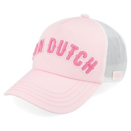 Von Dutch - Rose trucker Casquette - Kids Logo Patch Pink Trucker @ Hatstore