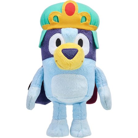 Bluey King tema plyslegetøjssæt med Bingo og Bluey figurer. Børns trøstende legetøj.