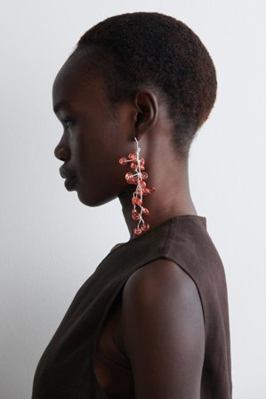 COS Women's Orecchini A Cascata in Arancione