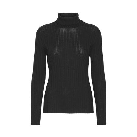 Basic Apparel Coral Roll Neck Sort, Dame Rullekraver