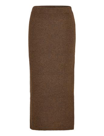 Objabbie Knit Skirt Pb12 Brown Object