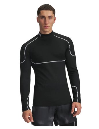 Under Armour Cold Weather Grid Ls Mock - Black - XL