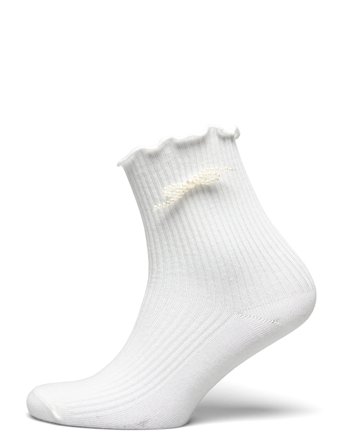 SUI AVA Pearly Bow Socks - White - 37-41