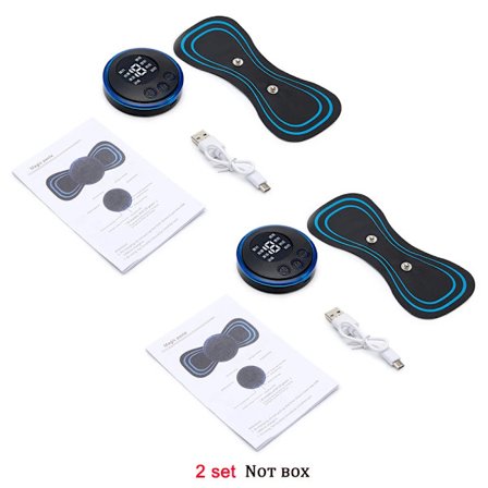 Uppladdningsbar Elektrisk Nackmassage EMS Cervikal Massage Nackplåster Ryggmuskelstimulator Tens Nacksmärtlindring ~03029