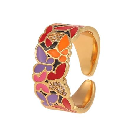 Y2k Sød Emalleret Tegneserie Kvinde Ring 2021 Trend Bohemian Elegant Farve Blomst Åben Ringe Mode Party Personlighed Smykker Gave shjz067-2