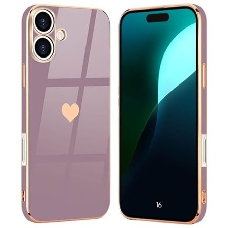 [LCS] Beskyttelsescover - Silikone - til iPhone 16 - Lilla - Stødsikkert - Blødt