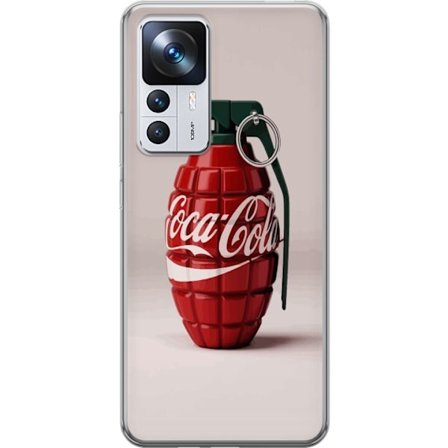 Kompatibelt Mobildeksel til Xiaomi Xiaomi 12T Kunstnerisk illustrasjon av Coca Cola granateple i rødt og grønt, pop art inspirert motiv med lekende