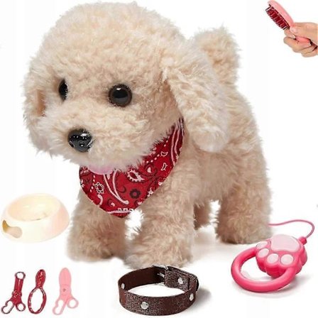 Elektronisk Kjæledyrleke Hund for Barn, Interaktiv Plysjhund Leke Går, Bjeffer[CO]