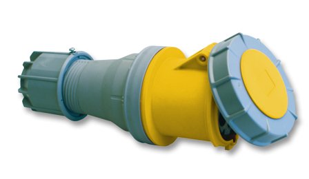 Garo SV 4125-4 S Jatkopistorasiat IP67, 5-napainen 125A 110 V, keltainen, 4 h, Liitäntätulpat & kaapelit