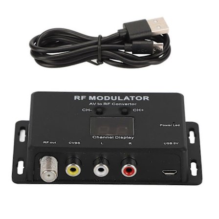 RF-modulator Professionell PAL NTSC 21-kanals AV till RF-omvandlare för digitalbox DVR DVD