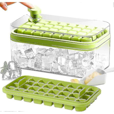 One Piece, Isboks med låg, isske og 2 isterningbakker til fryseren, (grøn)