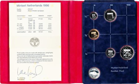 Holland 1986 - Proof møntsæt
