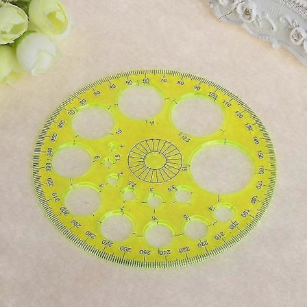 360 Graders Rund Måler - Cirkel Skabelon