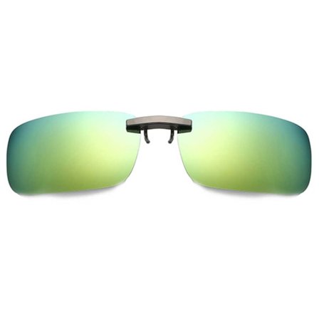 Clip-on Solglasögon Metall Grönt Spegelglas 37x59mm