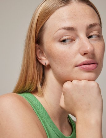 Enamel Copenhagen Hoops, Square 12 Mm - Silver - ONE SIZE