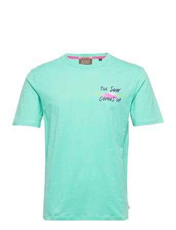 Abel Macias & Socth & Soda Logo Artwork Jersey T-Shirt Green Scotch & Soda