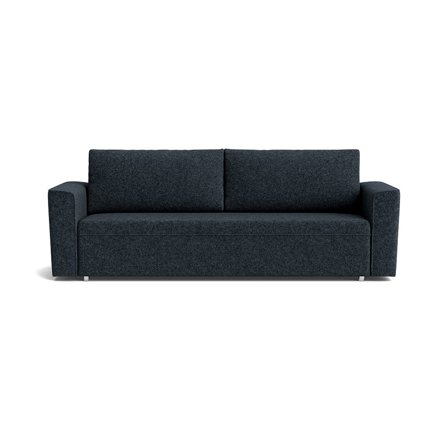 Izola 3-Sitzer-Schlafsofa, Stauraum, Modesto Dunkelblau, moderne Couch mit komfortabler Schlaffunktion, zeitloses Design, 88cm Höhe
