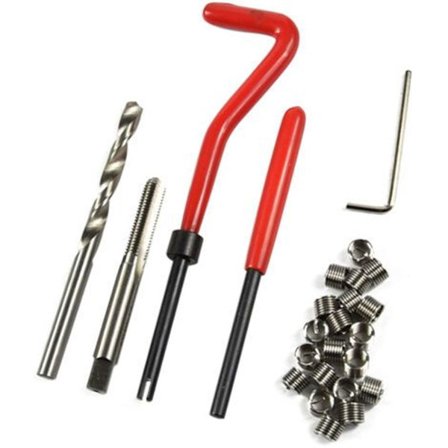 25-delad gängreparationsats Helicoil kompatibel 6 mm gängskadad