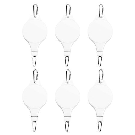 6-pakke Plante Talje Udtrækkelig Hænger Plante Talje Justerbar Højde Hjul til Hængende Planter Indendørs