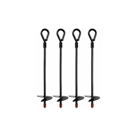Bakkeankere, Heavy Duty Bakkeankere for 5 Tommers Bor, Bakkeankersett for Telt, Markiser, Ly, Trampoliner og Gynger (4 stk)