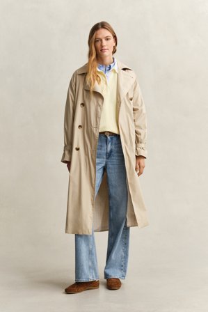 GANT Damen Leichter Trenchcoat (L) Beige